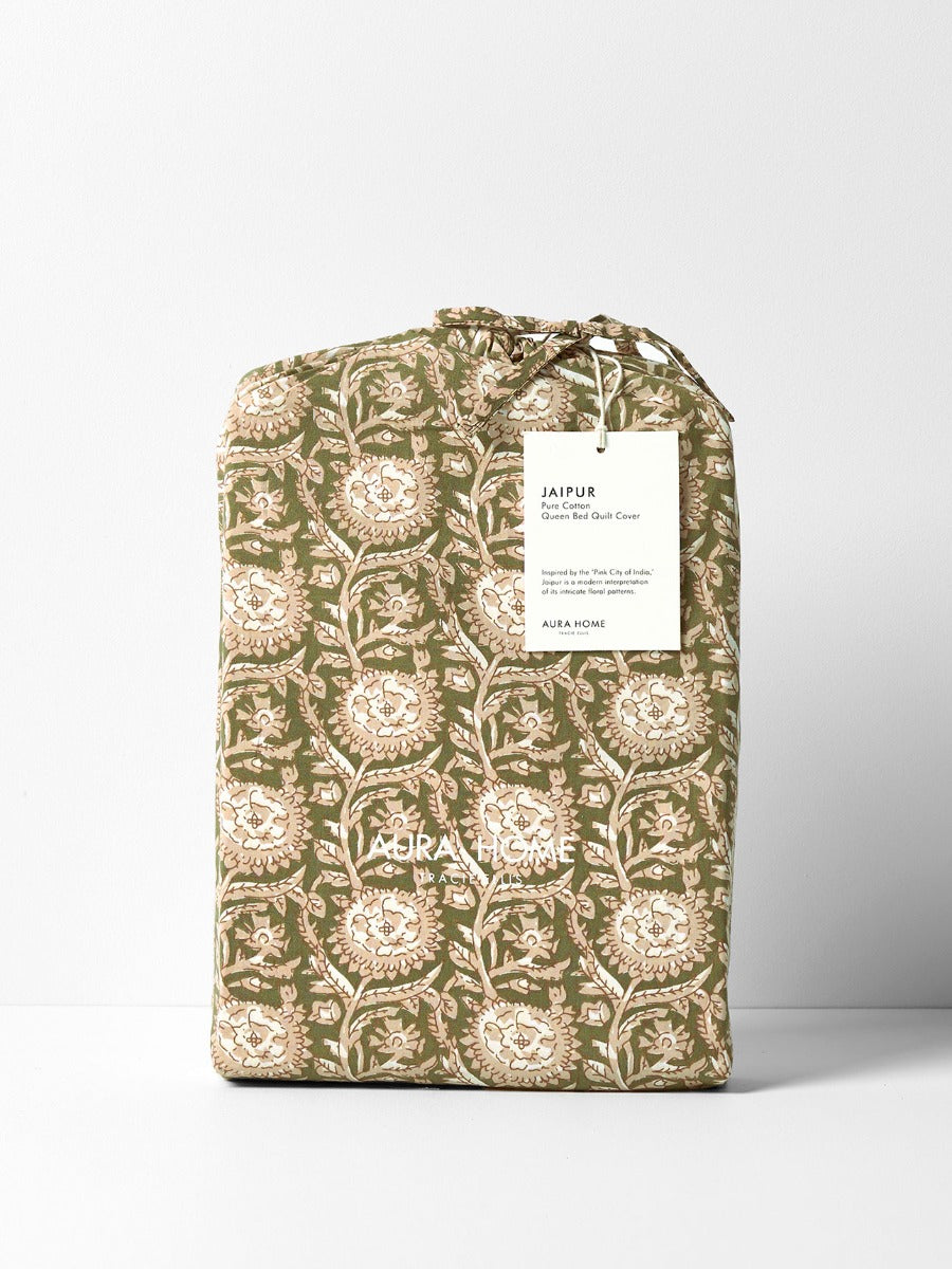 Jaipur European Pillowcase in Olive