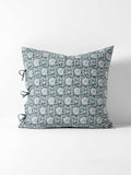 Jaipur European Pillowcase in Mineral & Indian Teal