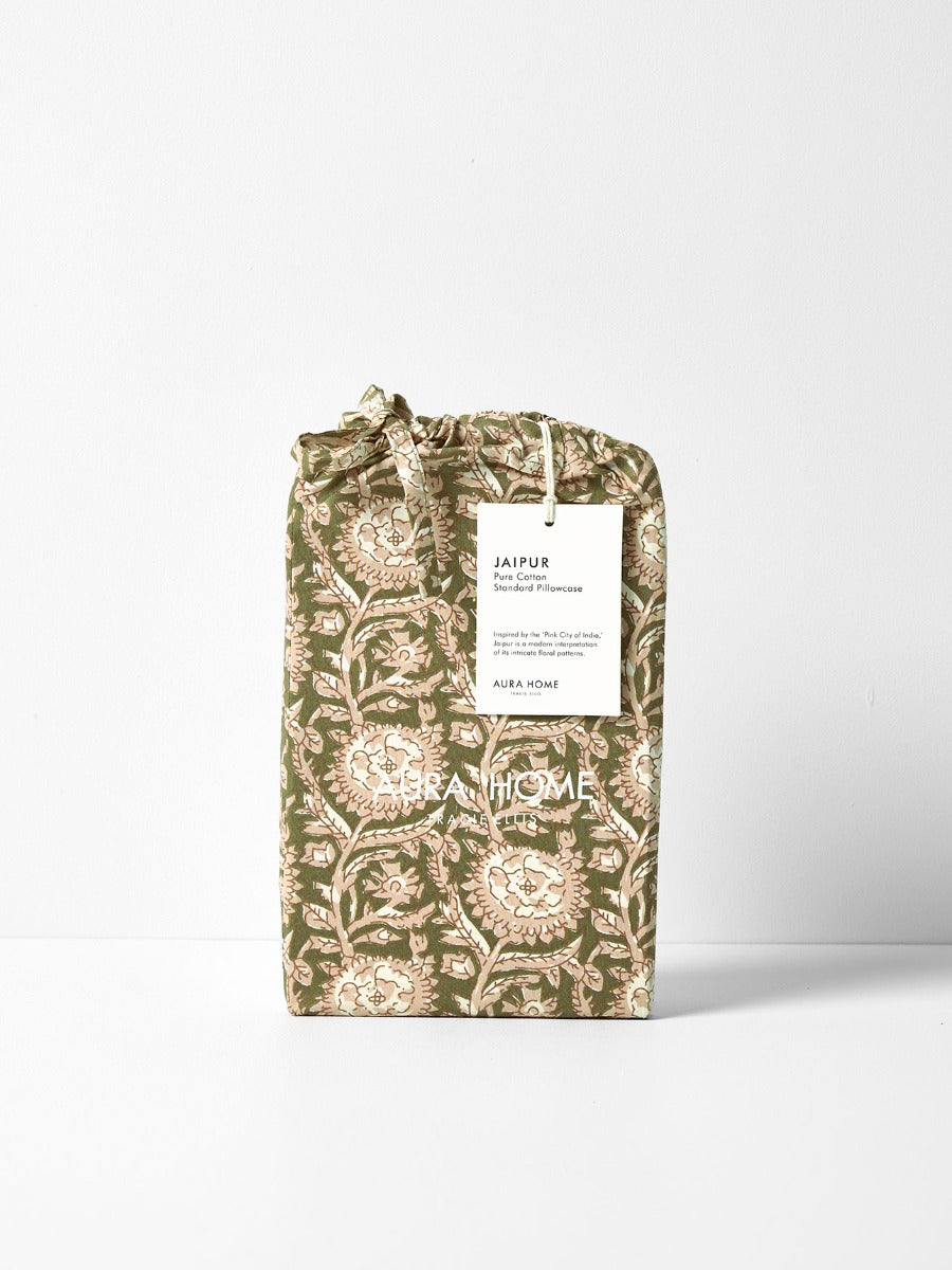 Jaipur Standard Pillowcase in Olive