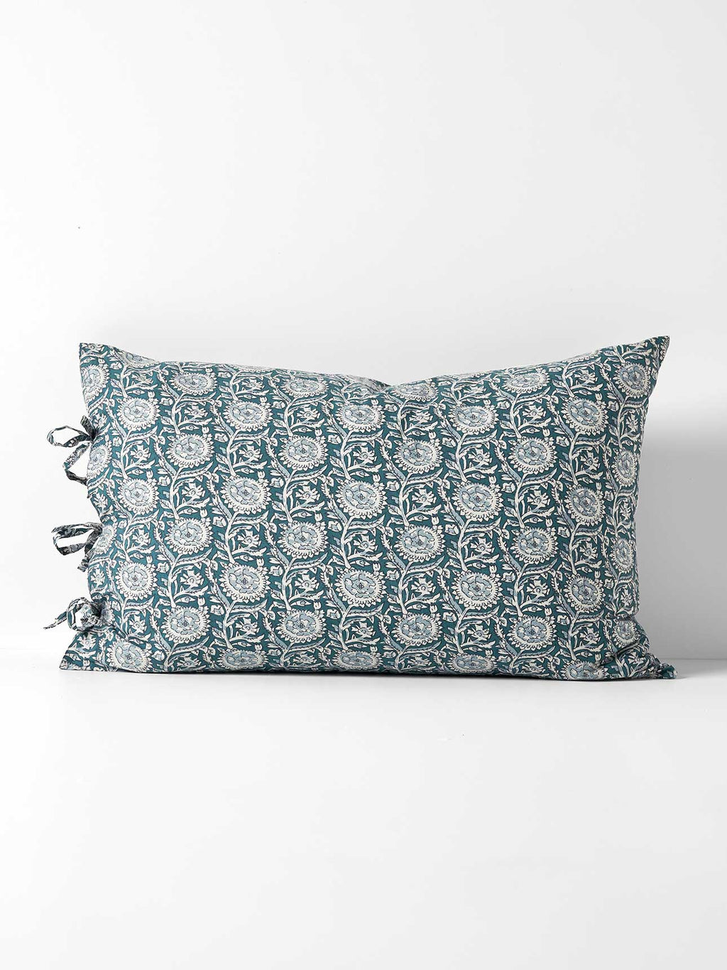 Jaipur Standard Pillowcase in Mineral & Indian Teal