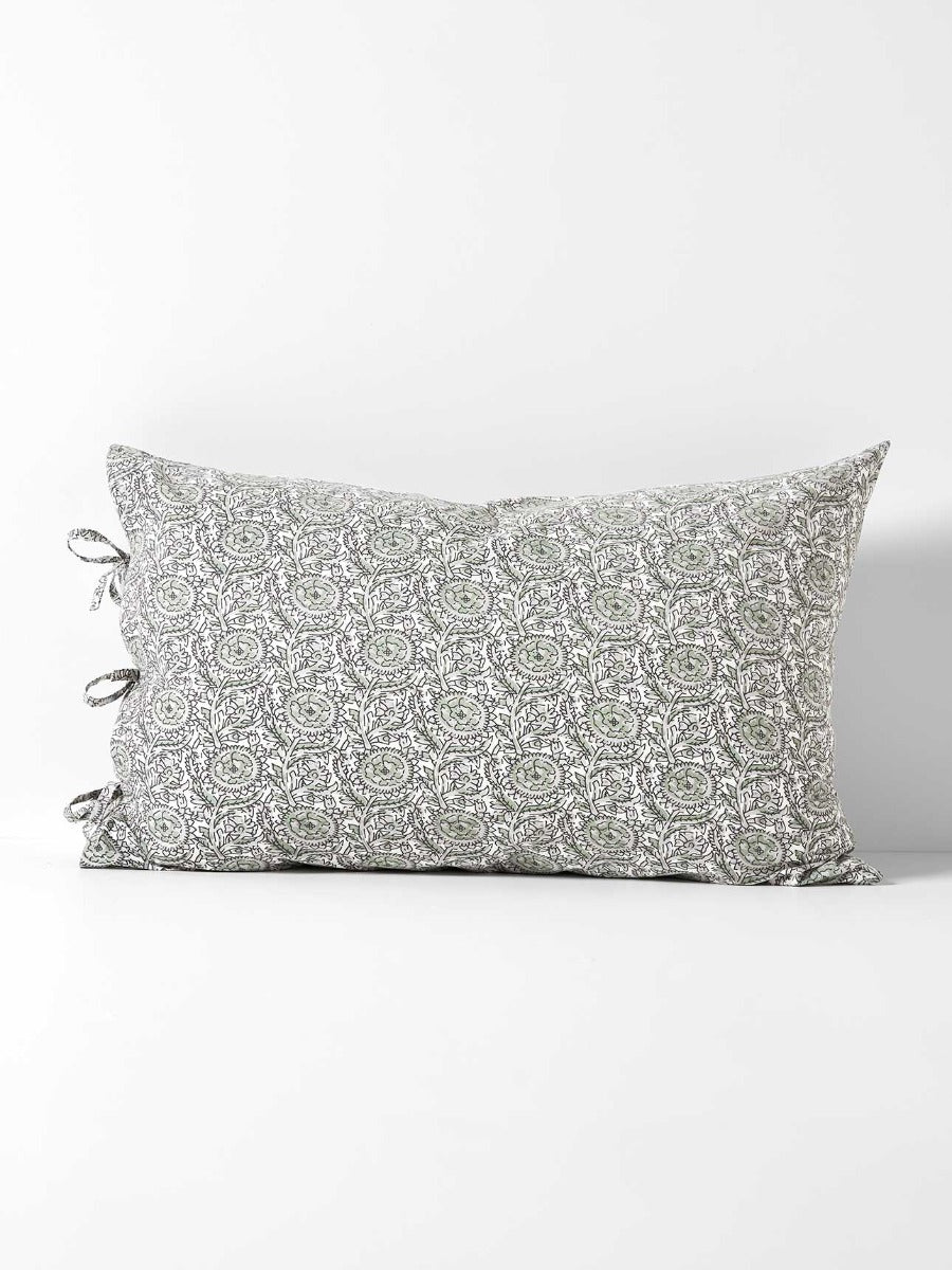 Jaipur Standard Pillowcase in Mist & Feather
