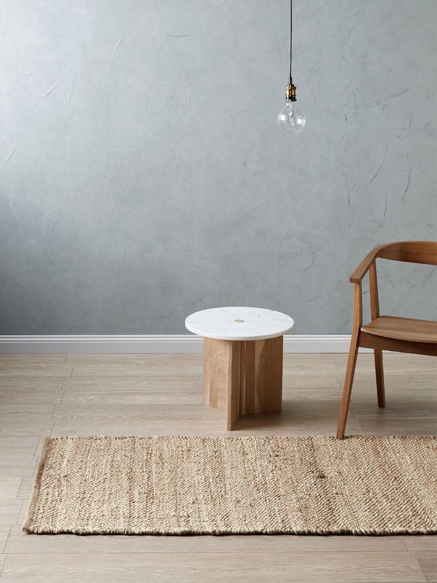 Herringbone Hall Runner in Natural