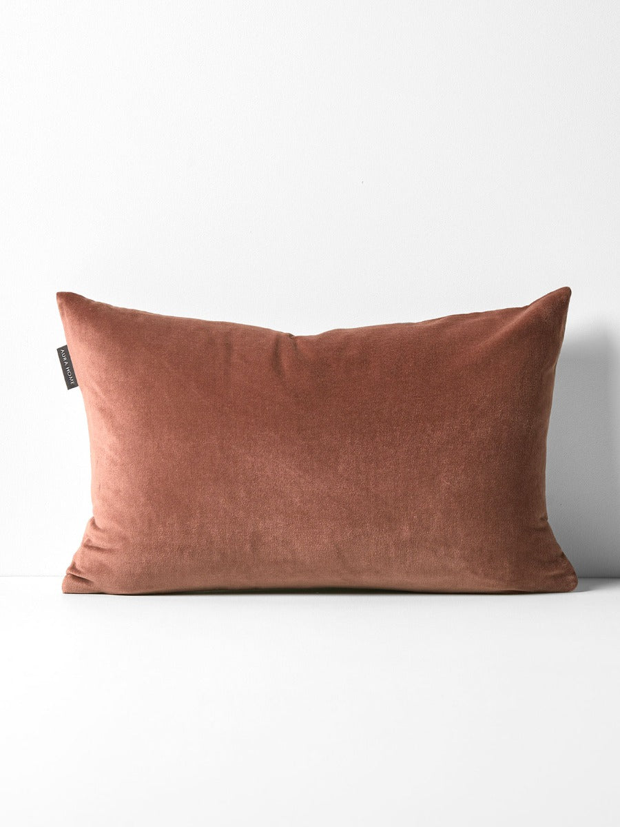 Luxury Velvet Rectangle Cushion in Clove