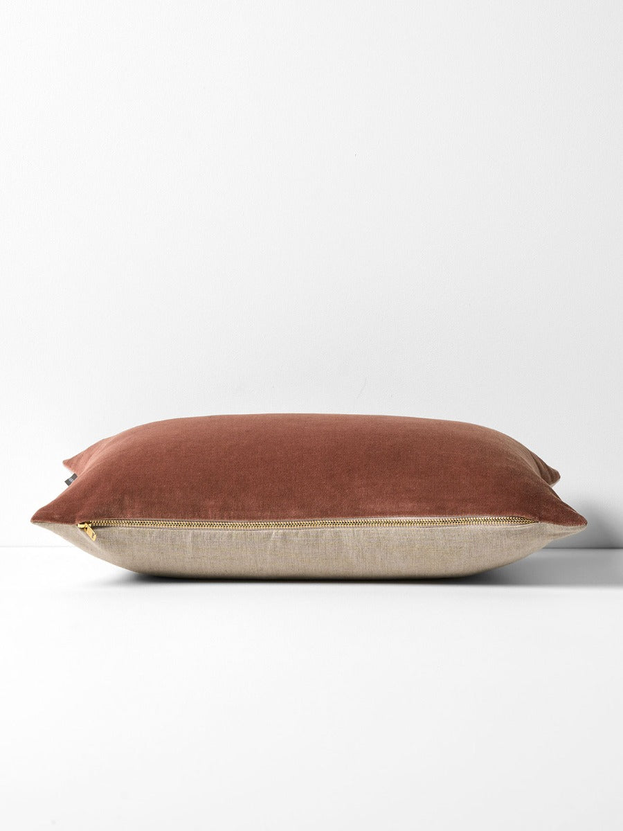 Luxury Velvet Rectangle Cushion in Clove