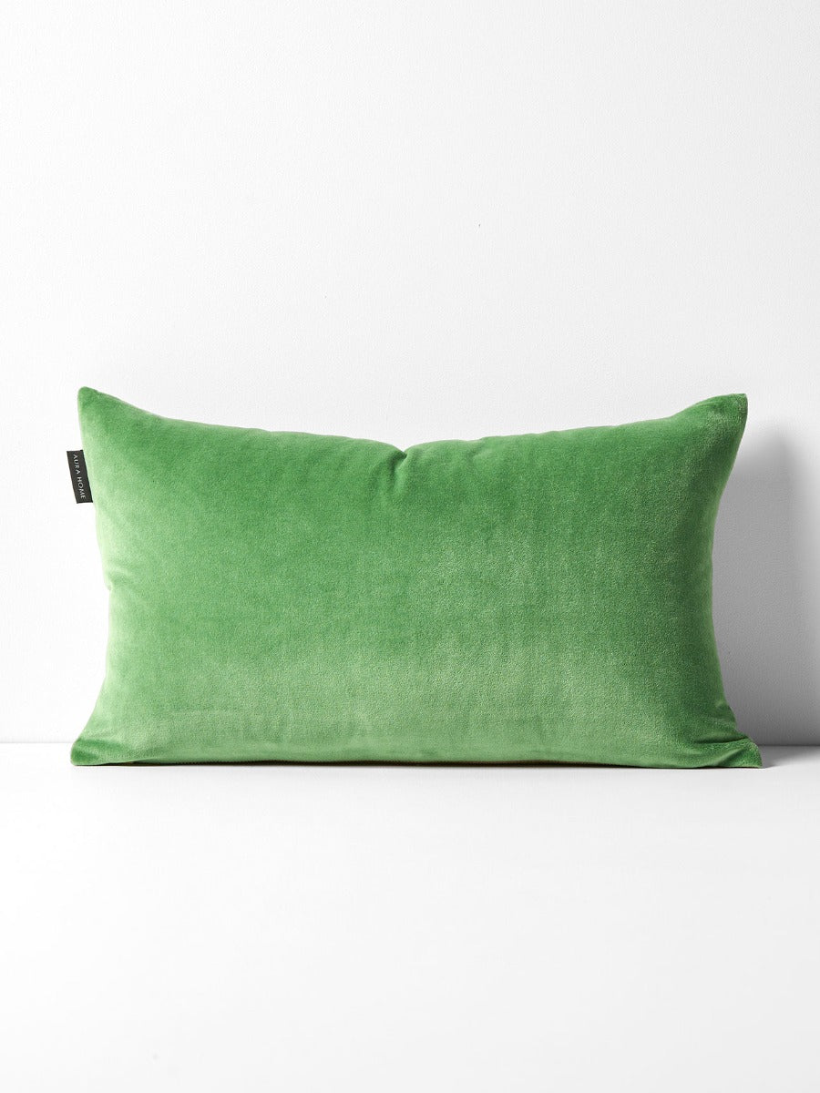 Luxury Velvet Rectangle Cushion in Emerald