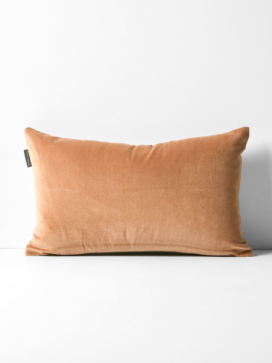 Luxury Velvet Rectangle Cushion in Hazelnut