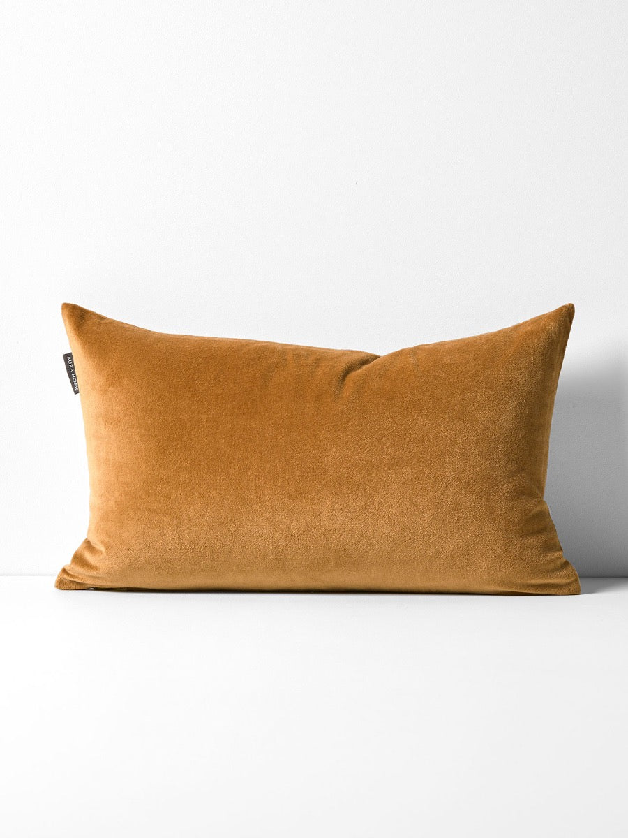 Luxury Velvet Rectangle Cushion in Maple