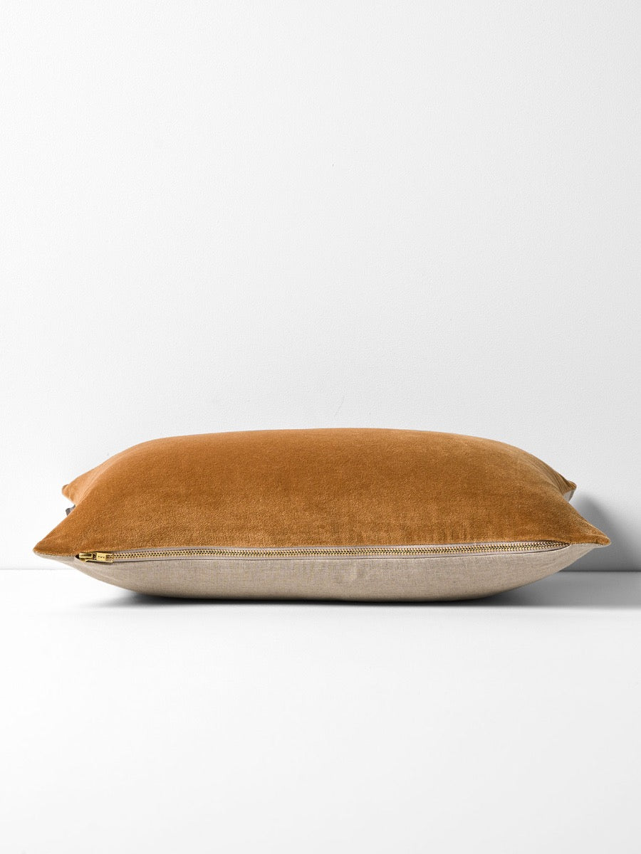 Luxury Velvet Rectangle Cushion in Maple