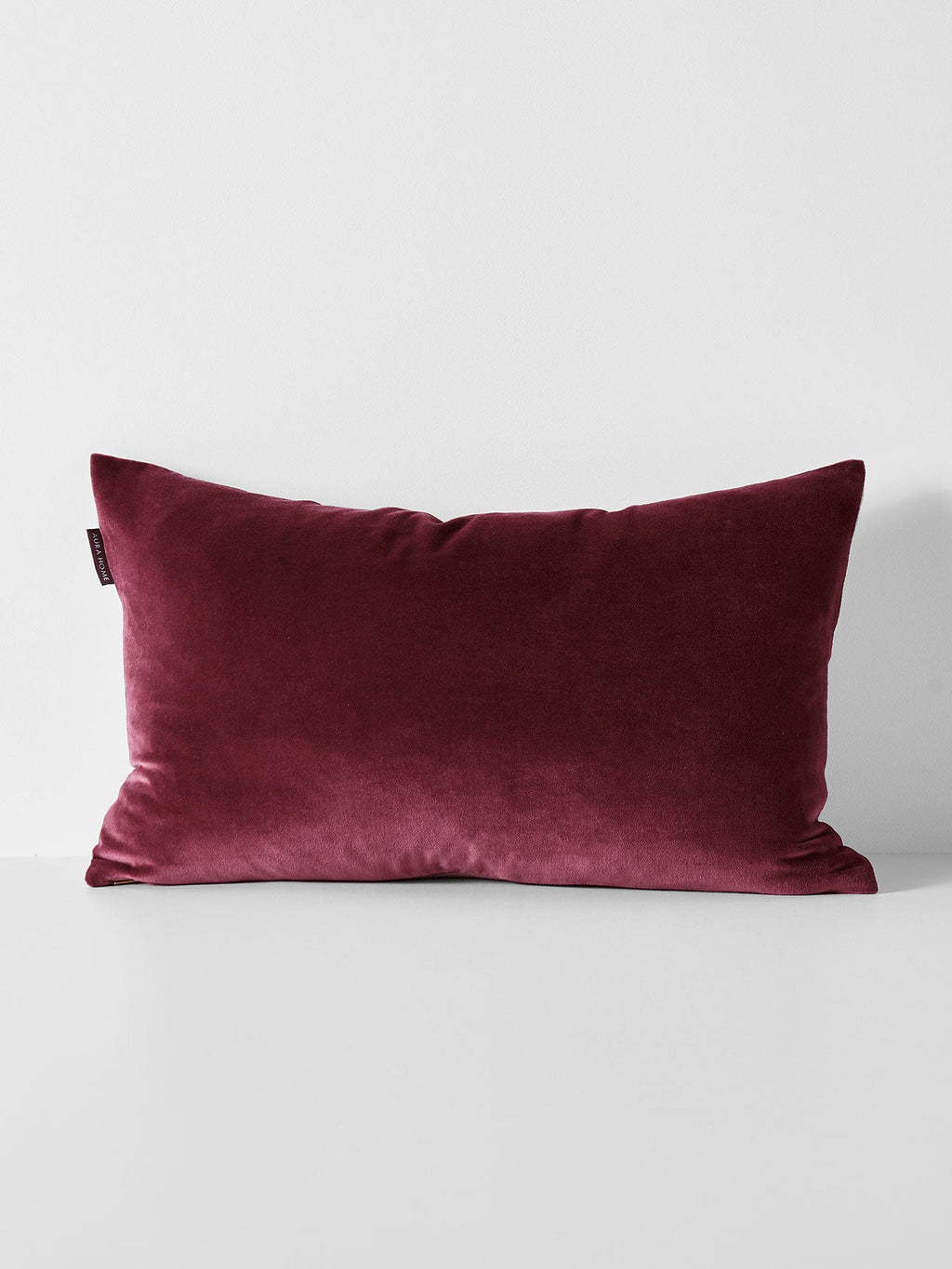 Luxury Velvet Rectangle Cushion in Mulberry