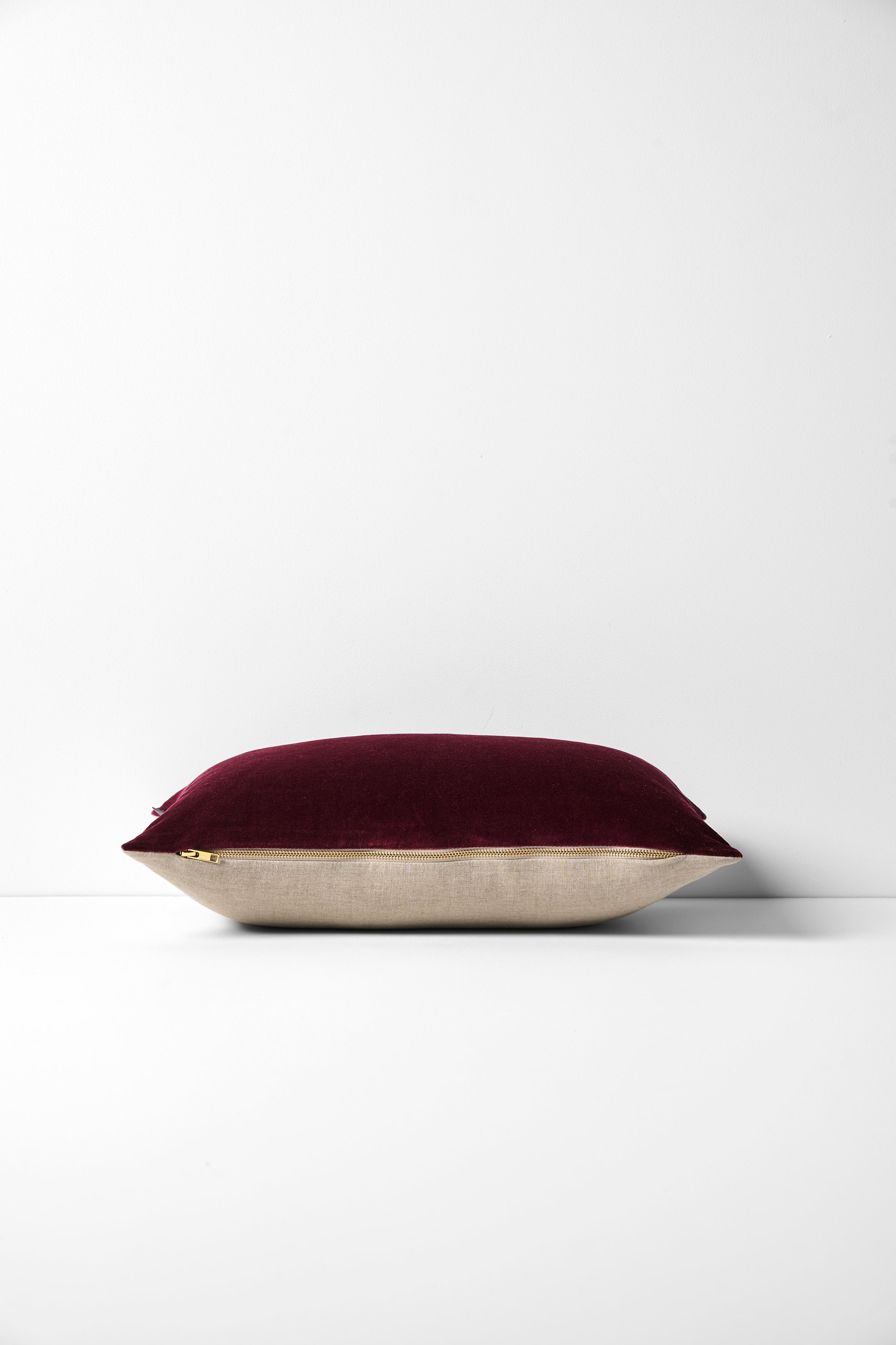Luxury Velvet Rectangle Cushion in Mulberry