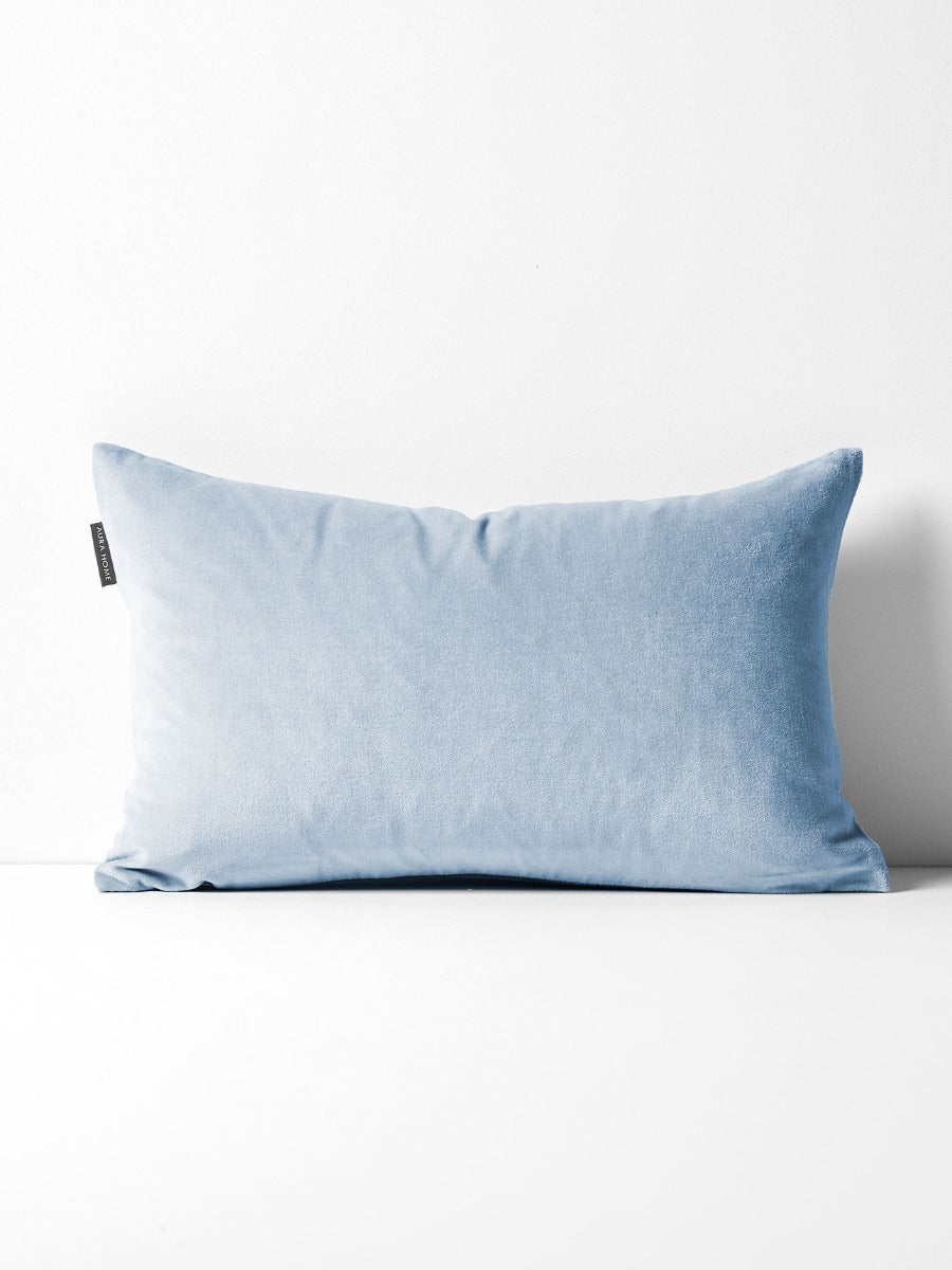 Luxury Velvet Rectangle Cushion in Powder Blue