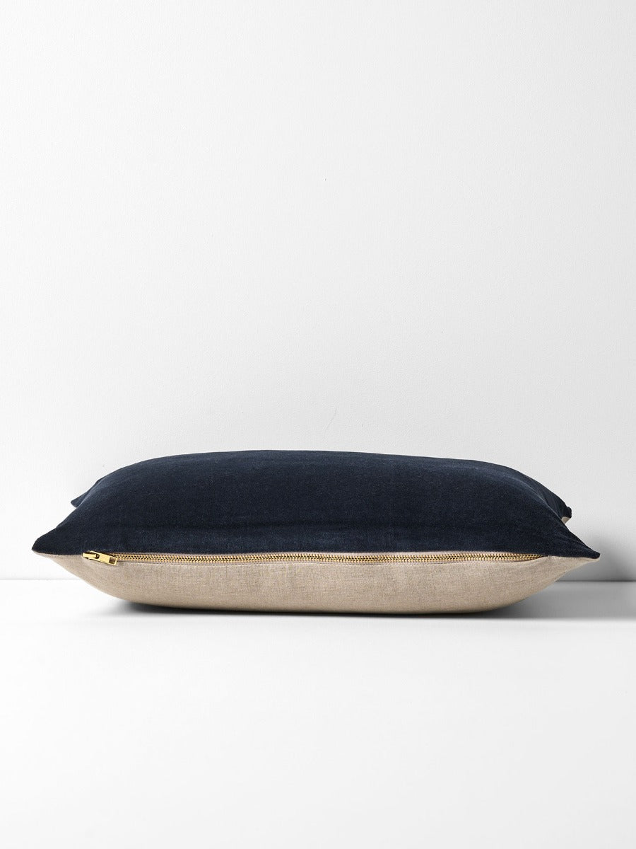 Luxury Velvet Rectangle Cushion in Slate