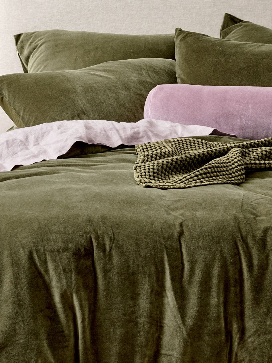 Luxury Velvet Standard Pillowcase in Caper