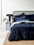 Luxury Velvet Quilt Cover in Slate