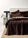 Luxury Velvet Standard Pillowcase in Chocolate