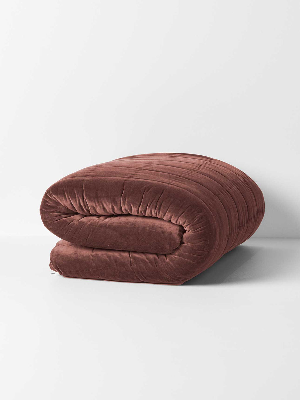 Luxury Velvet Coverlet in Clove