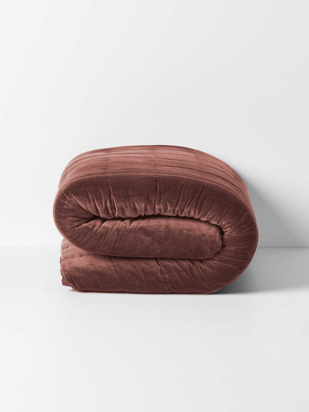 Luxury Velvet Coverlet in Clove