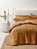 Luxury Velvet Coverlet in Maple