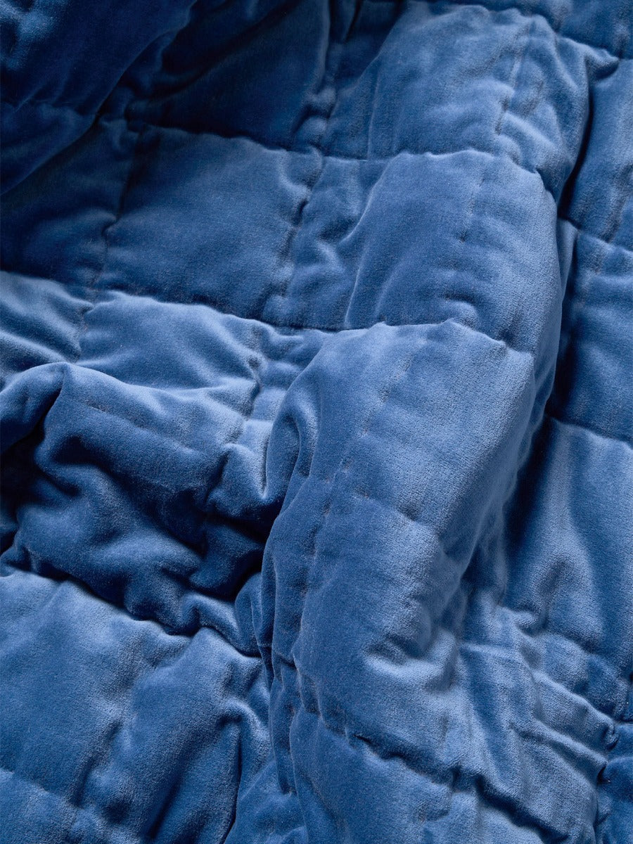 Luxury Velvet Coverlet in Royal