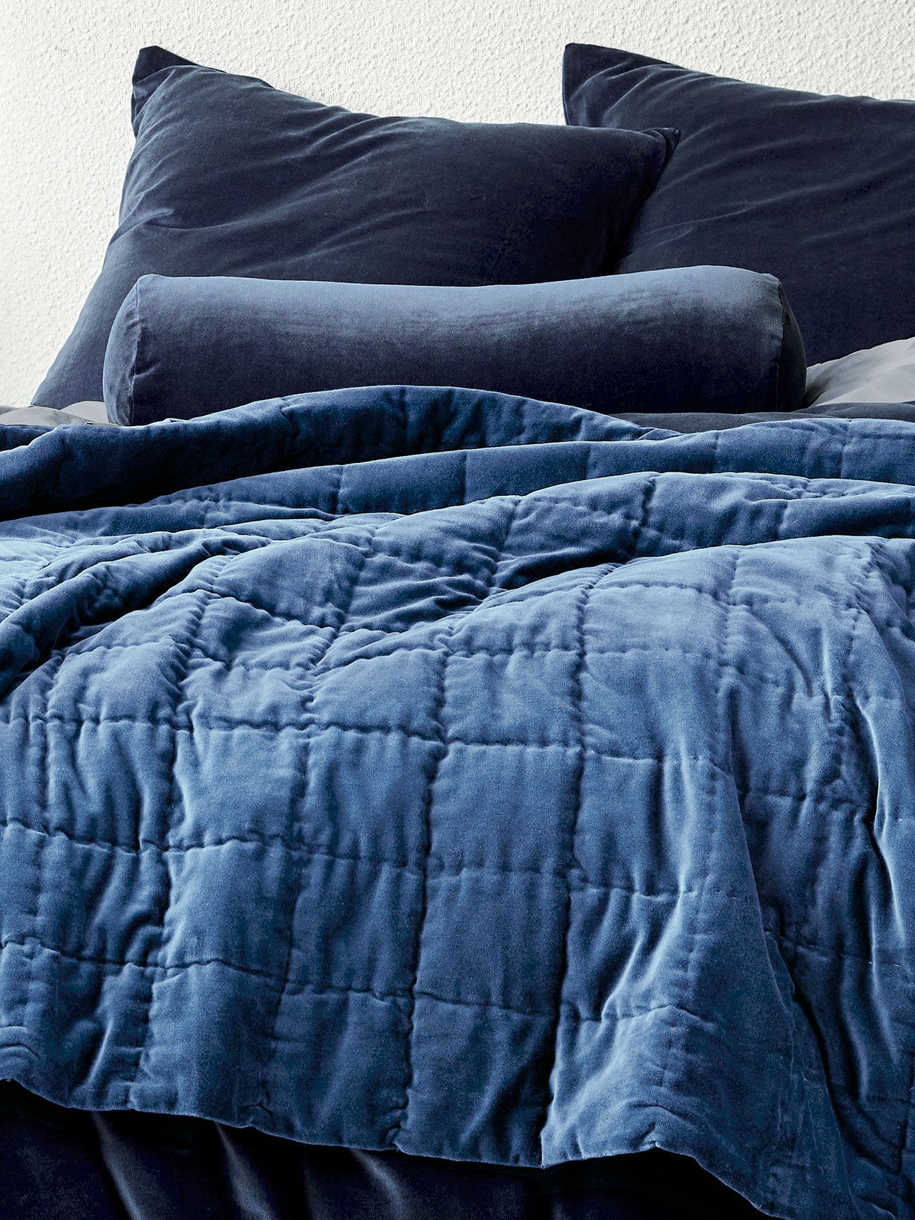 Luxury Velvet Coverlet in Royal