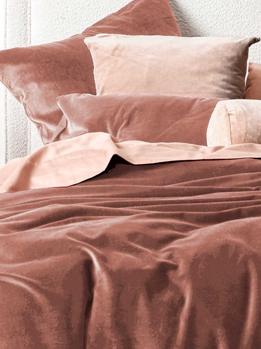 Luxury Velvet European Pillowcase in Clove
