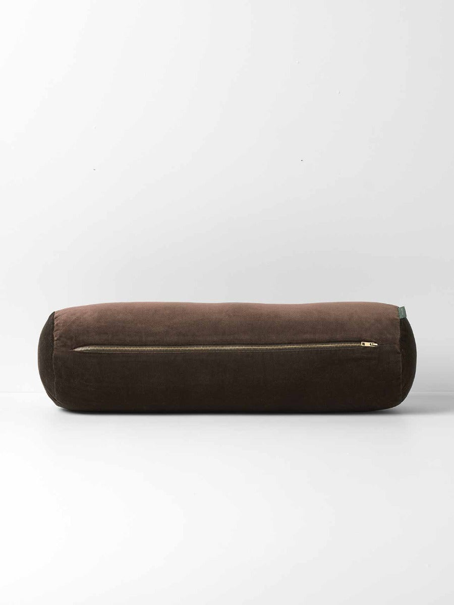Luxury Velvet Bolster in Chocolate