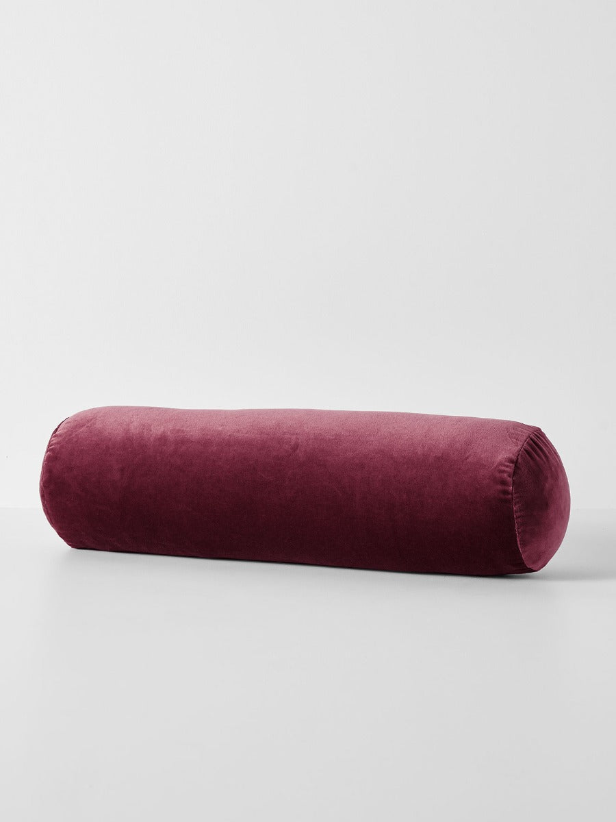 Luxury Velvet Bolster in Mulberry