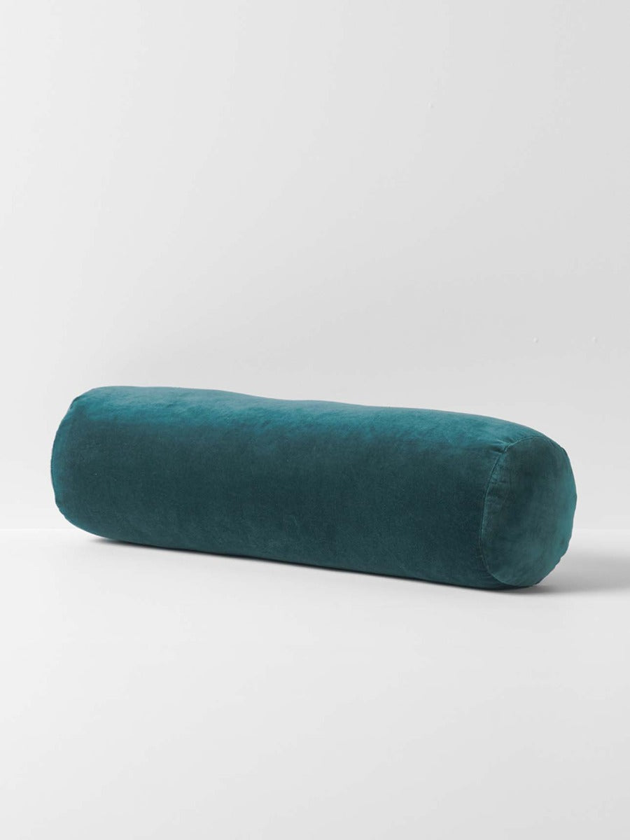 Luxury Velvet Bolster in Indian Teal