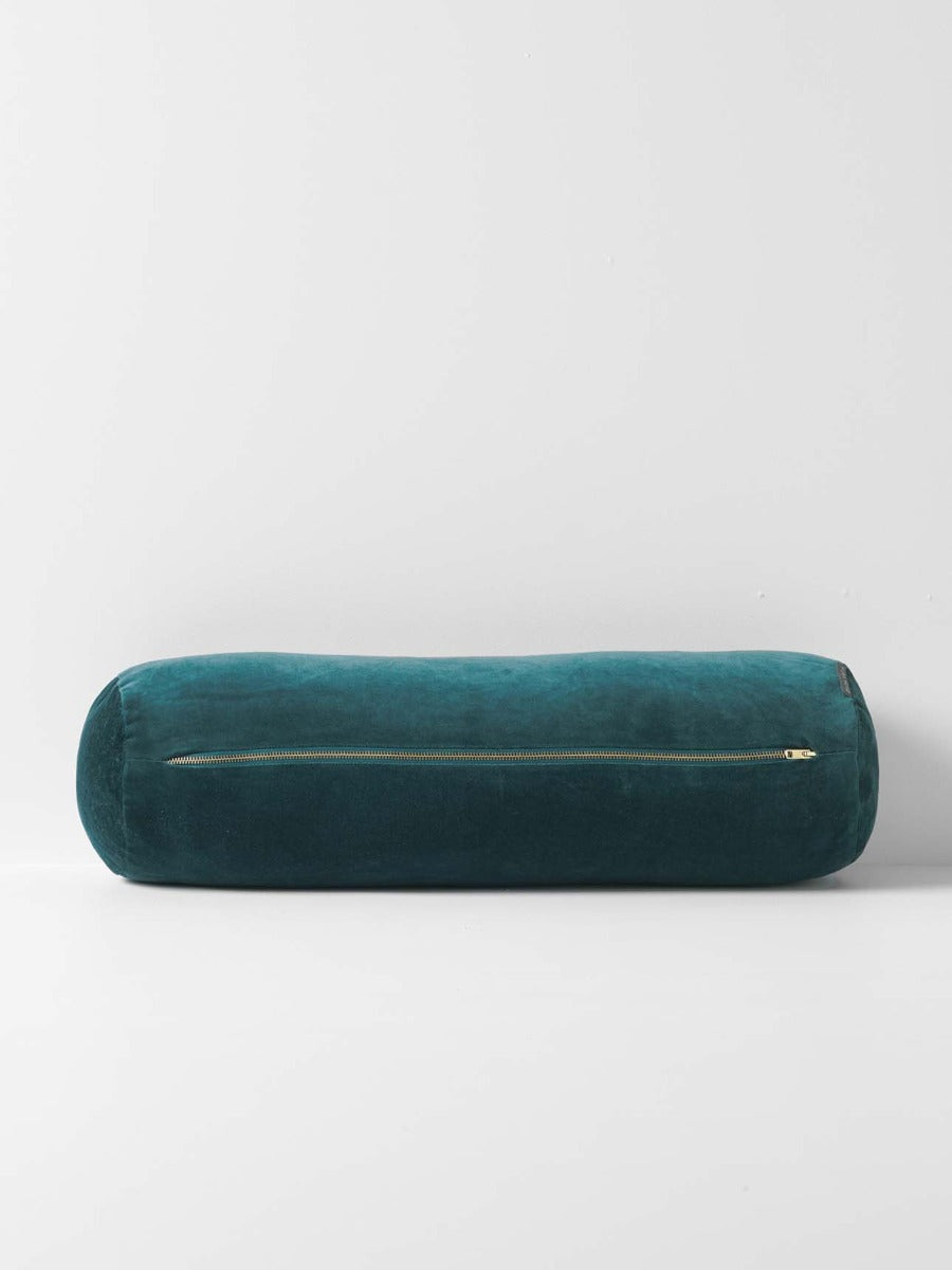 Luxury Velvet Bolster in Indian Teal