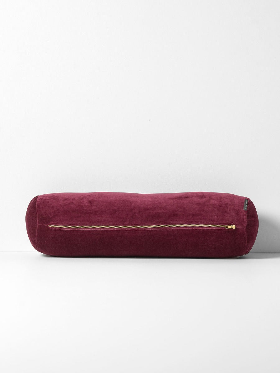 Luxury Velvet Bolster in Mulberry