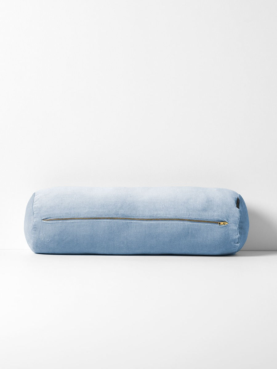 Luxury Velvet Bolster in Powder Blue