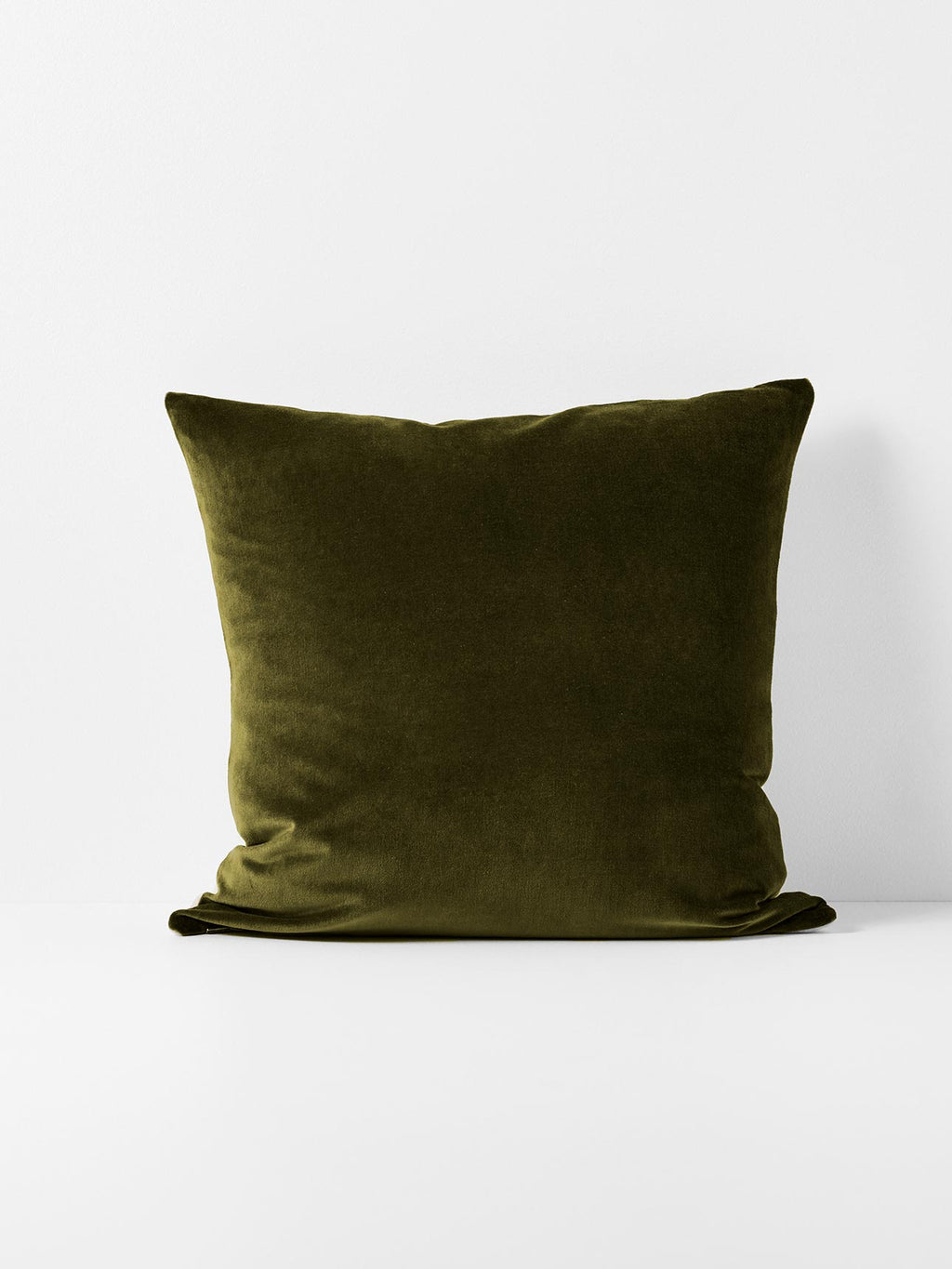 Luxury Velvet Square Cushion in Caper