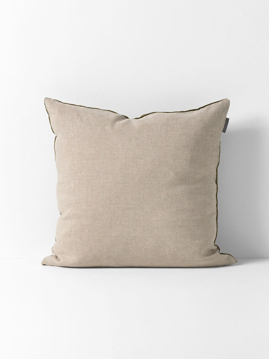 Luxury Velvet Square Cushion in Caper
