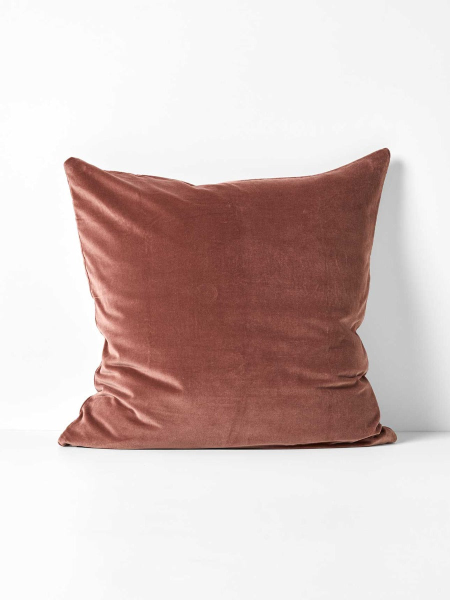 Luxury Velvet European Pillowcase in Clove