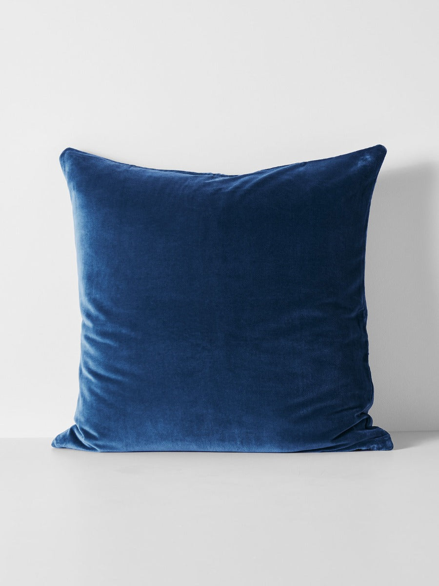 Luxury Velvet European Pillowcase in Royal