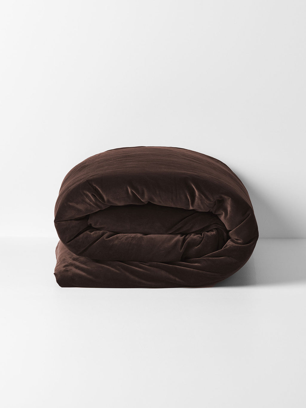 Luxury Velvet Quilt Cover in Chocolate