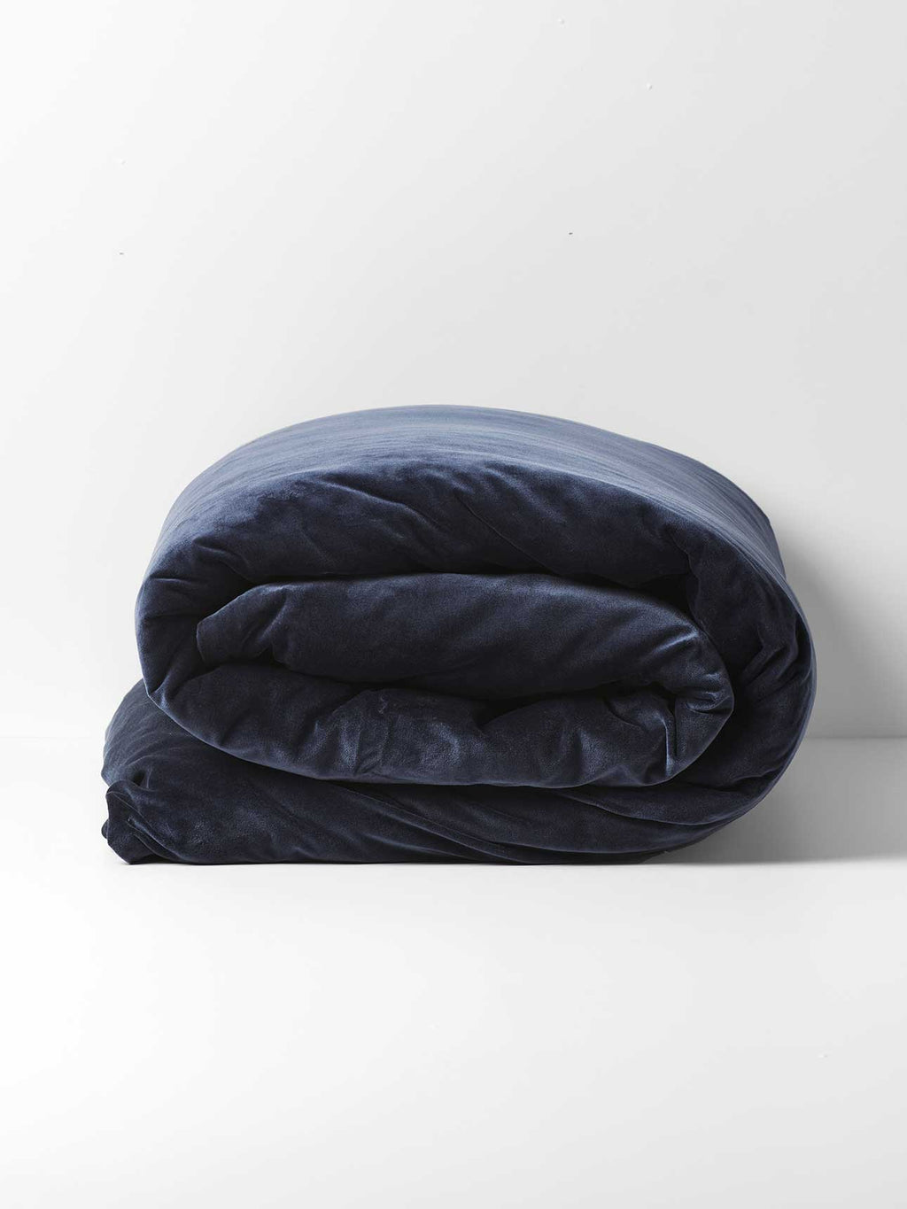 Luxury Velvet Quilt Cover in Slate