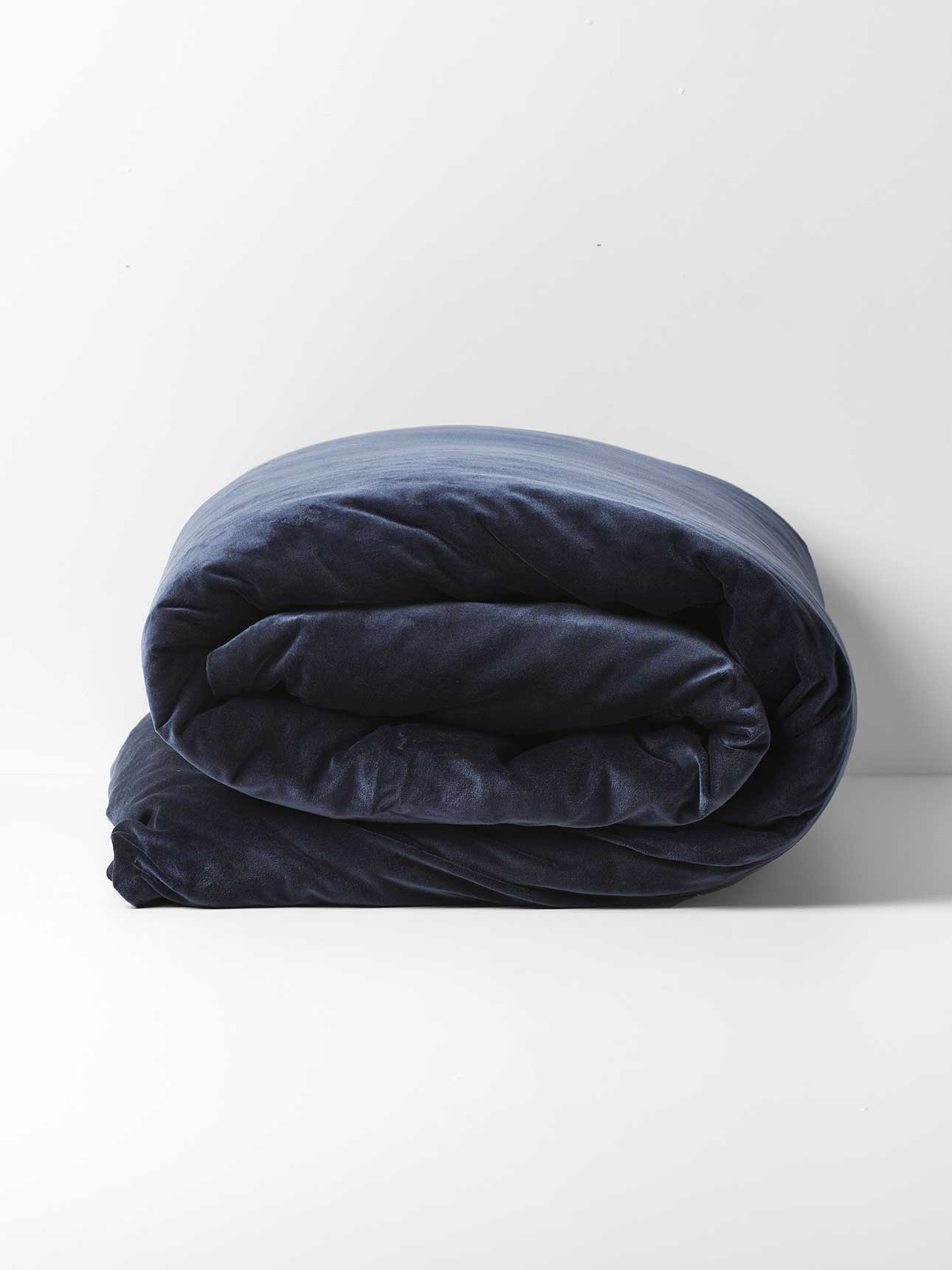 Luxury Velvet Quilt Cover in Slate