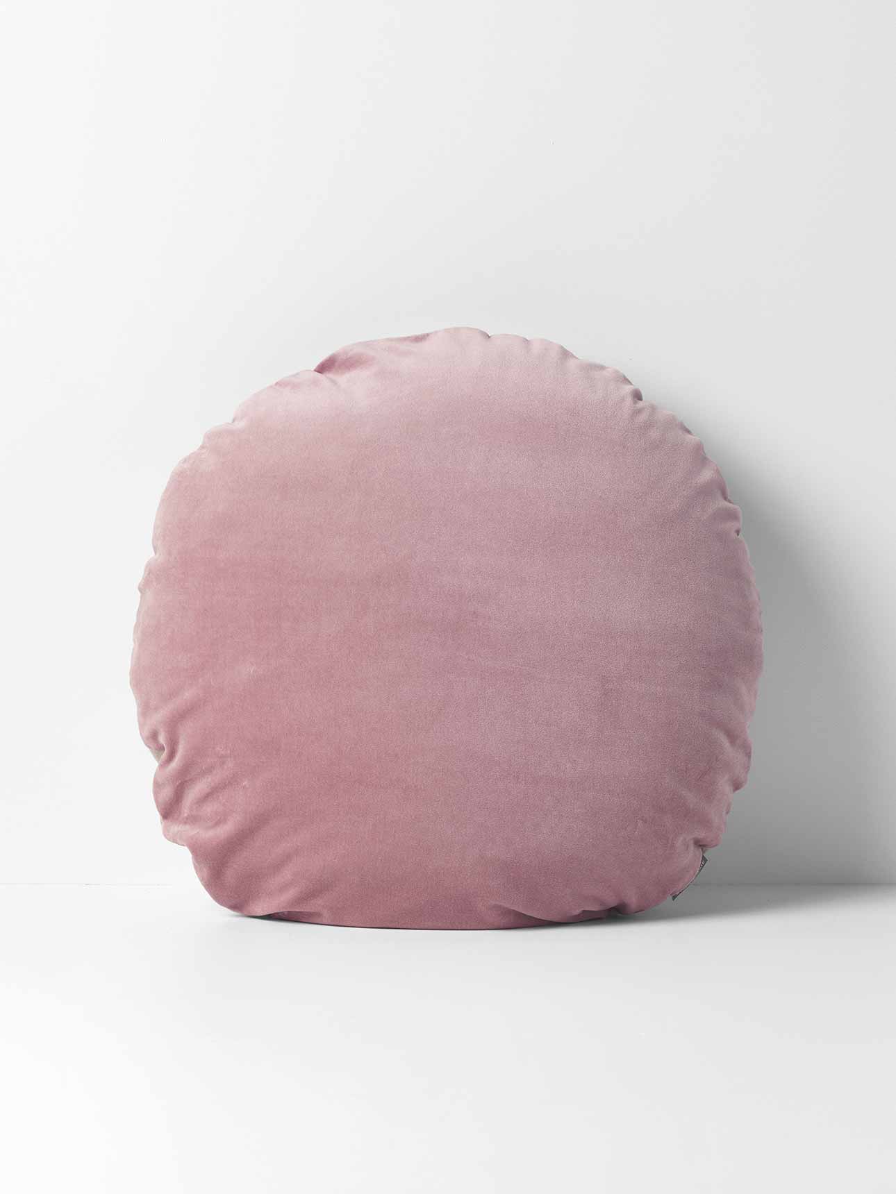 Luxury Velvet Round Cushion in Heather - Large