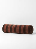 Luxury Velvet Striped Bolster in Chocolate & Clove