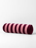 Luxury Velvet Striped Bolster in Orchid & Mulberry