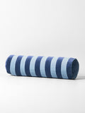Luxury Velvet Striped Bolster in Royal & Powder Blue