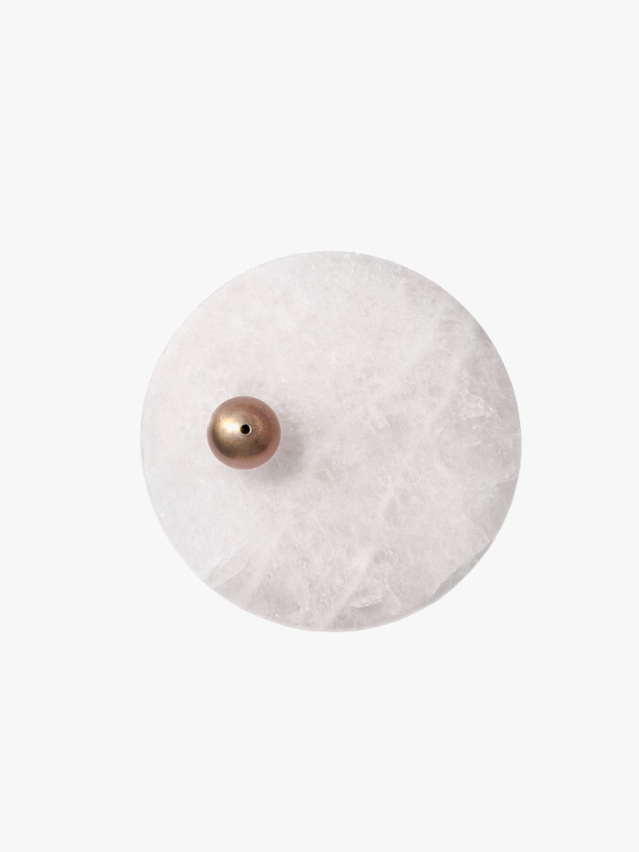 Hoseki Sara Rose Quartz Crystal Incense Holder