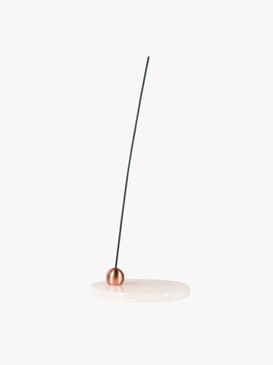 Hoseki Sara Rose Quartz Crystal Incense Holder
