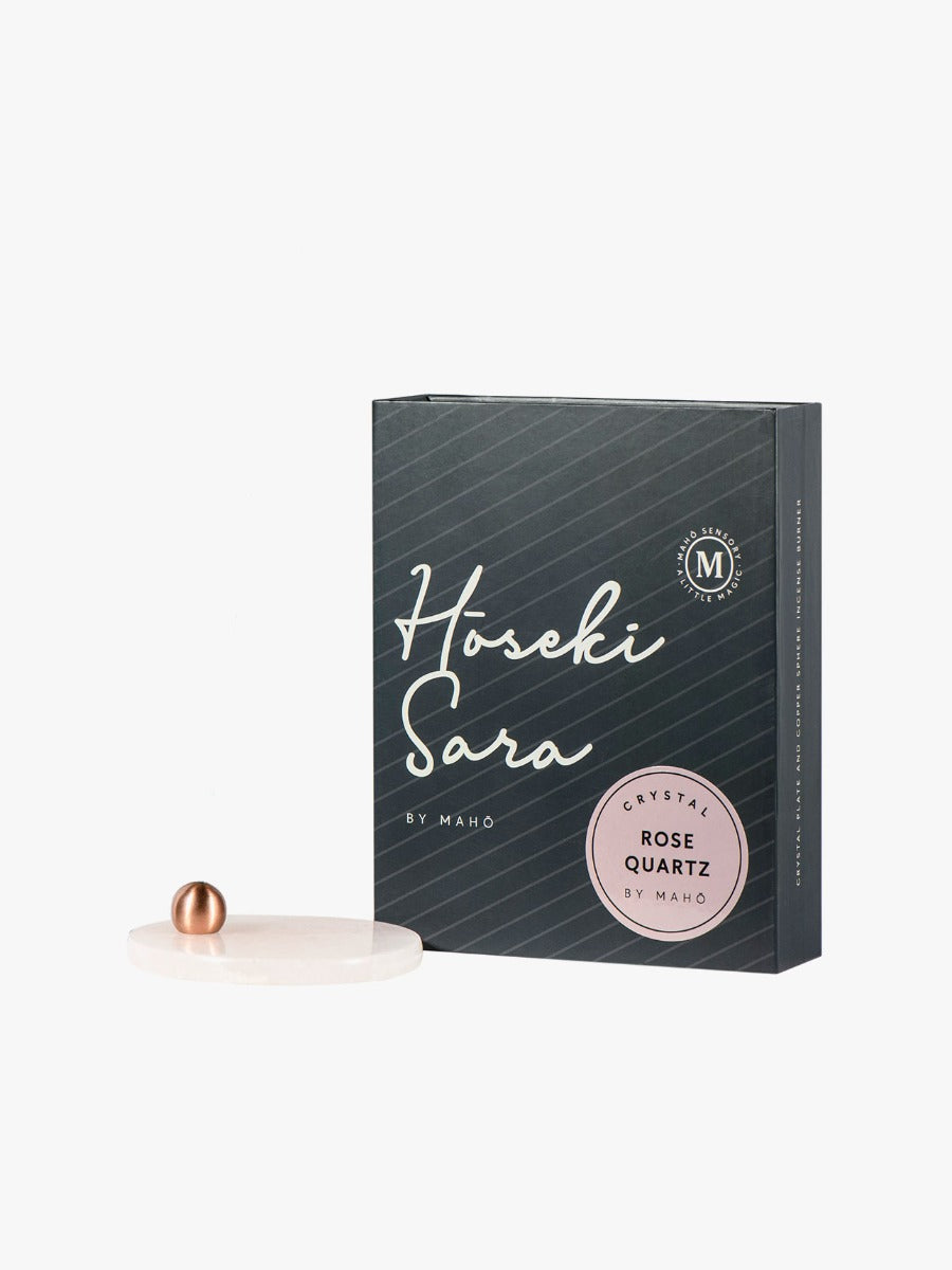 Hoseki Sara Rose Quartz Crystal Incense Holder