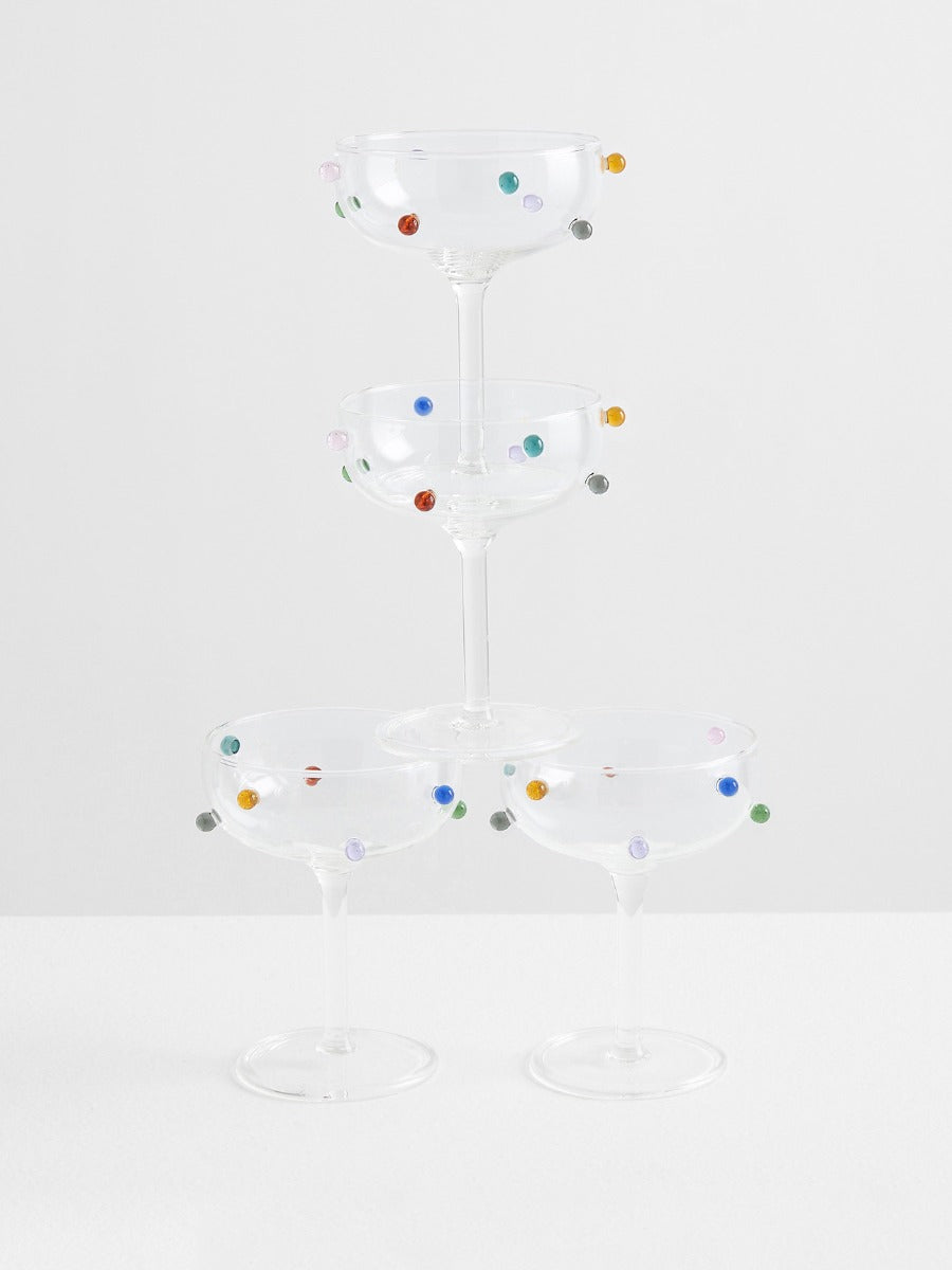 Pomponette Coupe Set in Clear