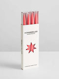 Chandelles Tapered Candles in Raspberry - 4 Pack