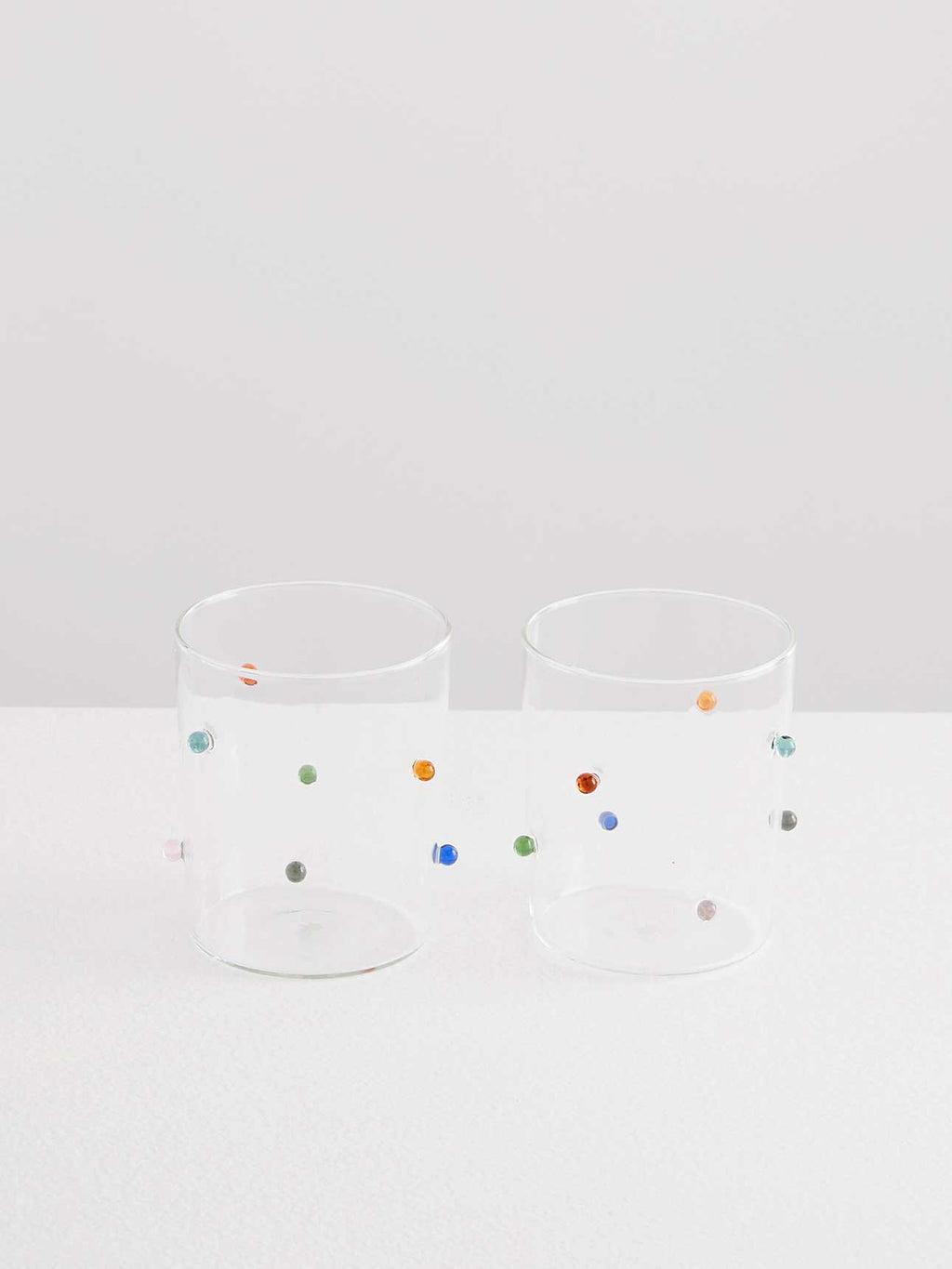 Pomponette Goblet Set in Clear/Multi