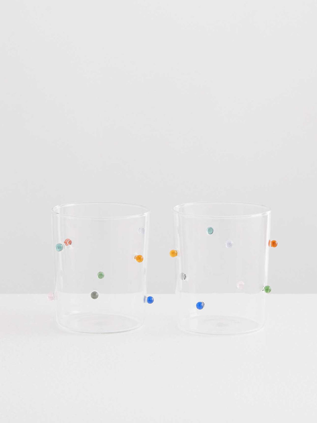 Pomponette Goblet Set in Clear/Multi