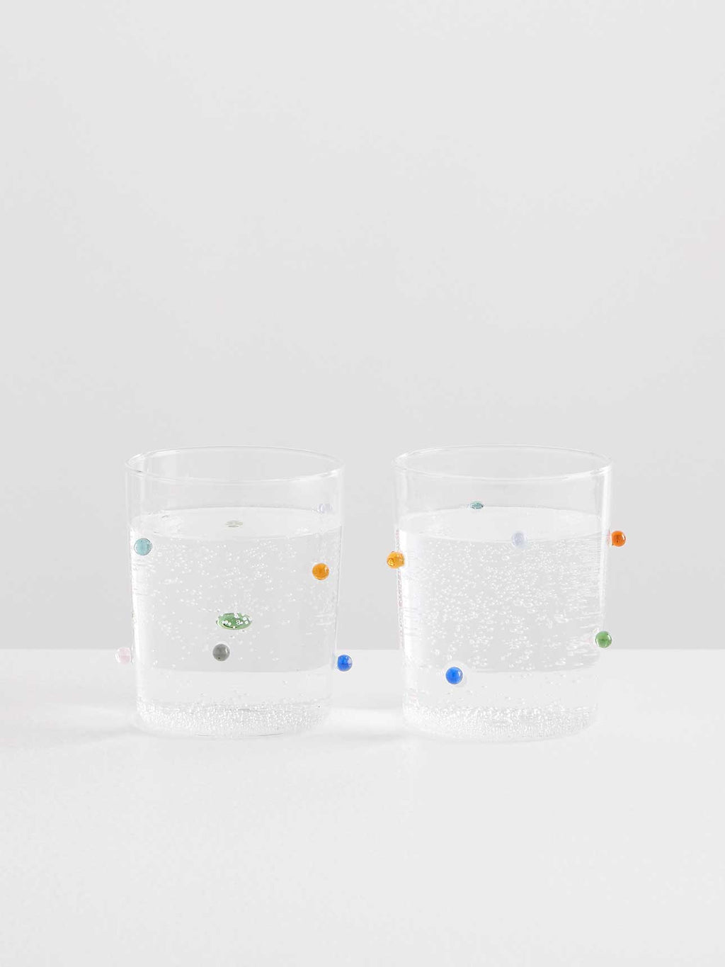 Pomponette Goblet Set in Clear/Multi